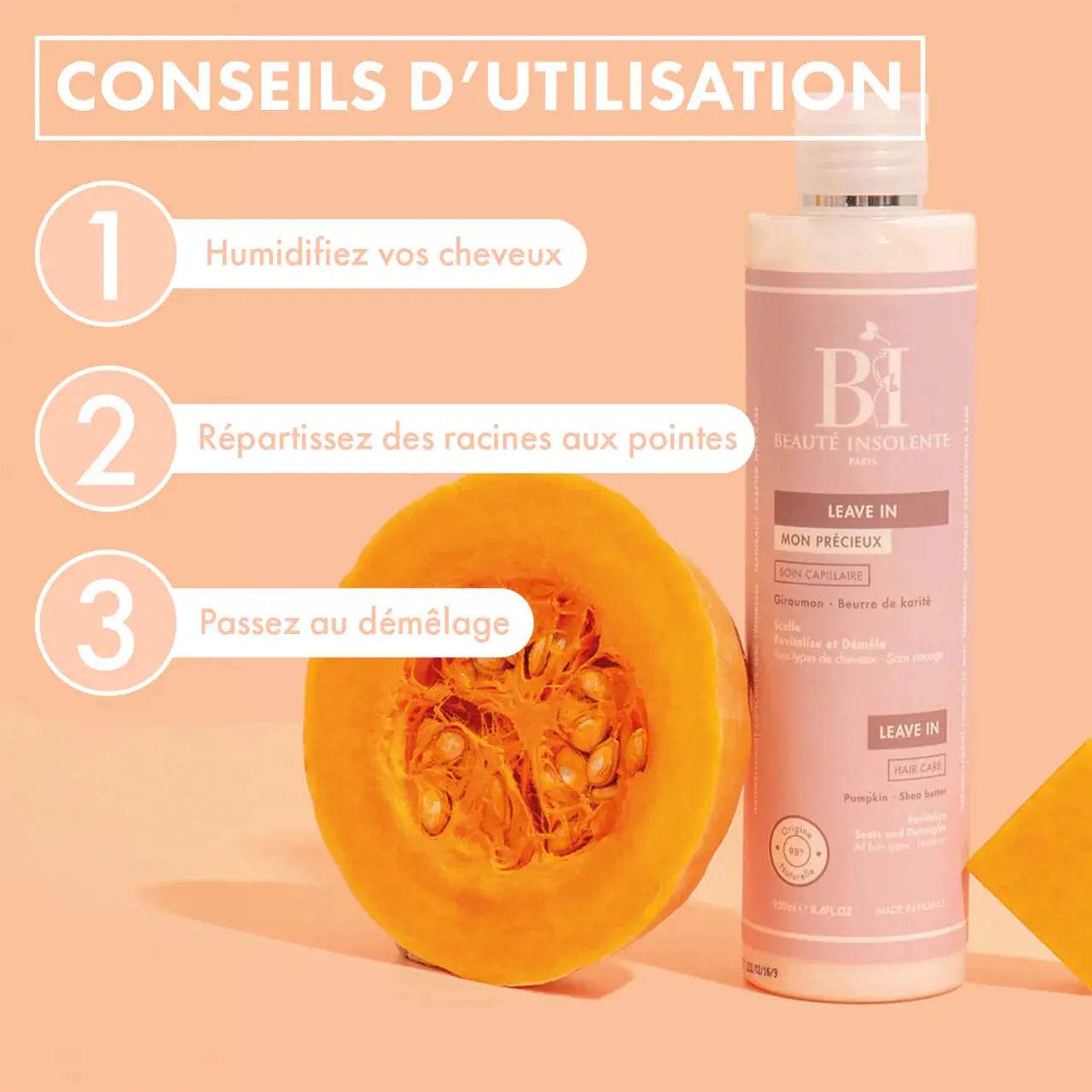 Leave-in hydratant & démêlant GIRAUMON & KARITE 250ml - Afrotix