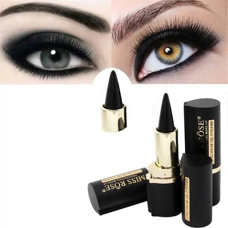 Long-Lasting Natural Black Eyeliner Cream - Afrotix