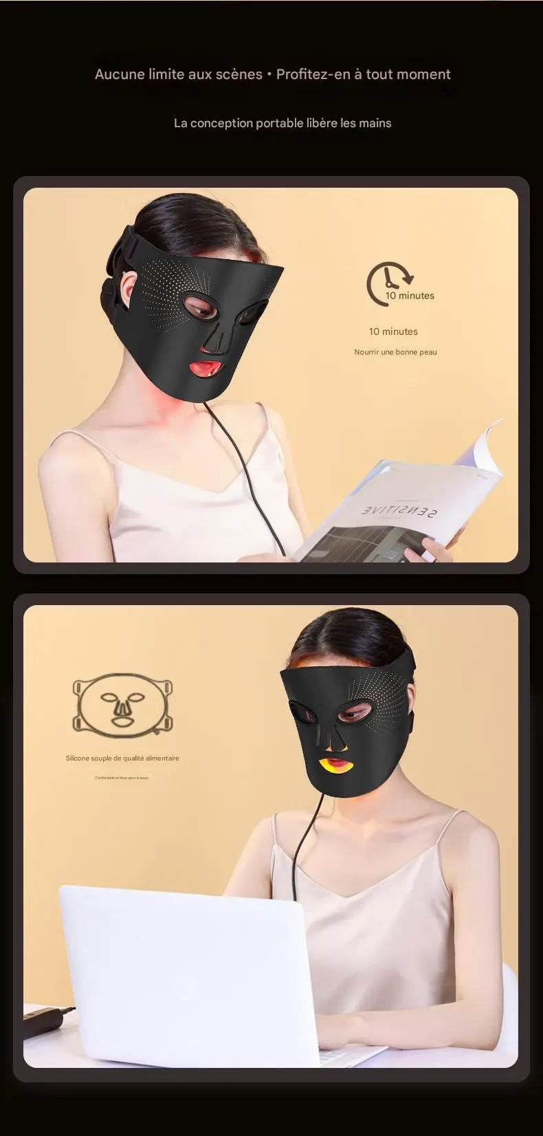 New Masque Lumière Rouge Photon Rajeunissement .. - Afrotix