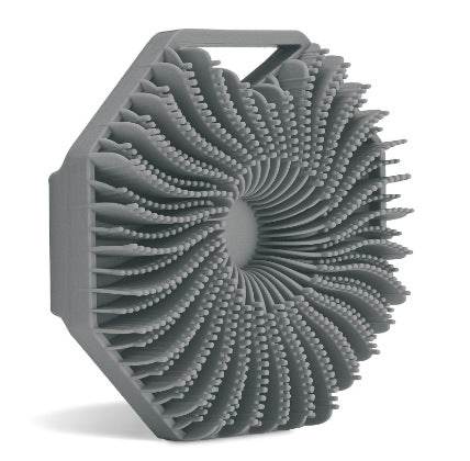 Brosse de massage de bain polygonale portable en silicone - Afrotix