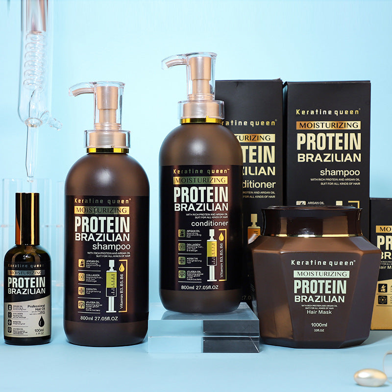 Kertain Queen Protein Shampoo Conditioner Essential Oil Shampoo Suit Dandruff Antipruritic Soft Oil Control