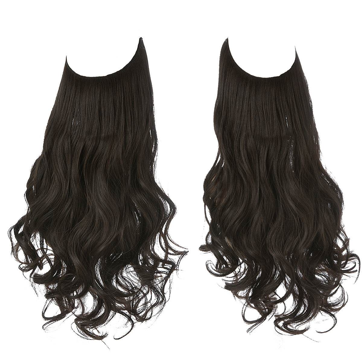 Hair extension wig invisible natural long curly hair - Afrotix