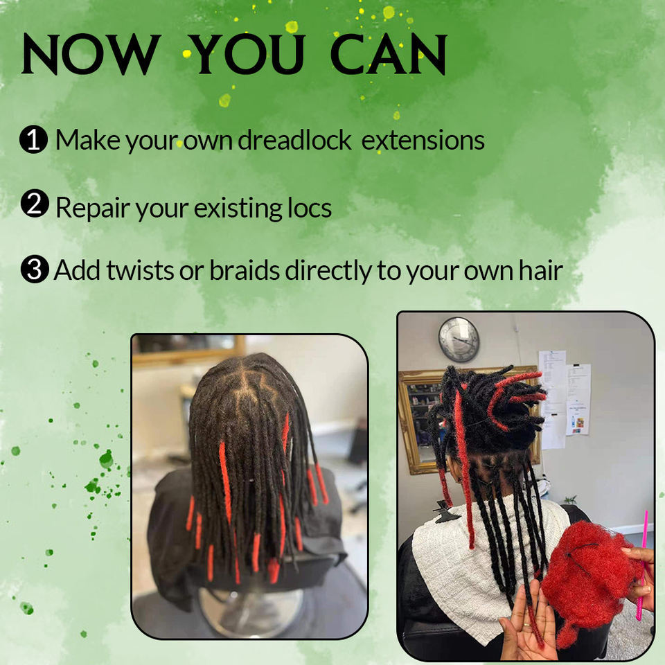 Real Hair Pompous Silk African Reggae Dirty Braid Velvet Afro Kinky Bulk Dreadlock 50g/pack Afrotix