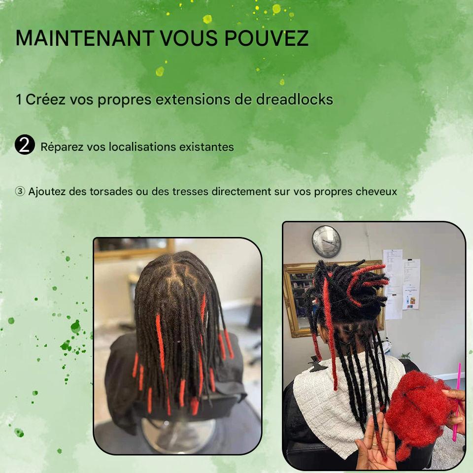Real Hair Pompous Silk African Reggae Dirty Braid Velvet Afro Kinky Bulk Dreadlock 50g/pack Afrotix