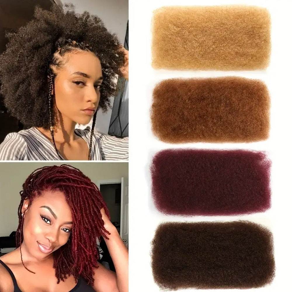 Cheveux humains crépus afro en vrac de 12 pouces .30 g - Afrotix