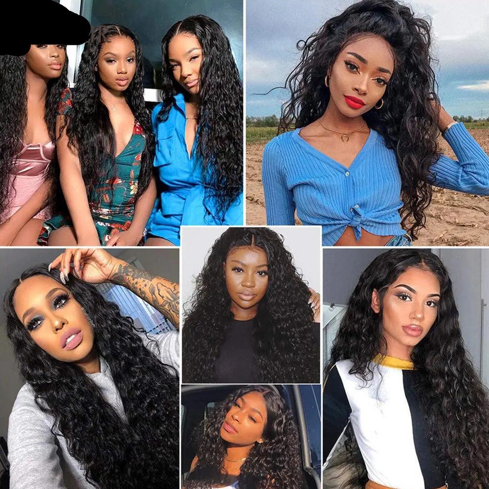 Air Mesh Cap Glueless Headgear Water Wave Wig Human Hair - Afrotix #