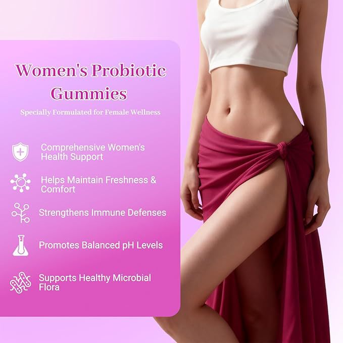 Pineapple Gummy Women's Ph Balance Girls' Probiotics Intestinal Health Immunity Prebiotics Lactobacillus Mixture