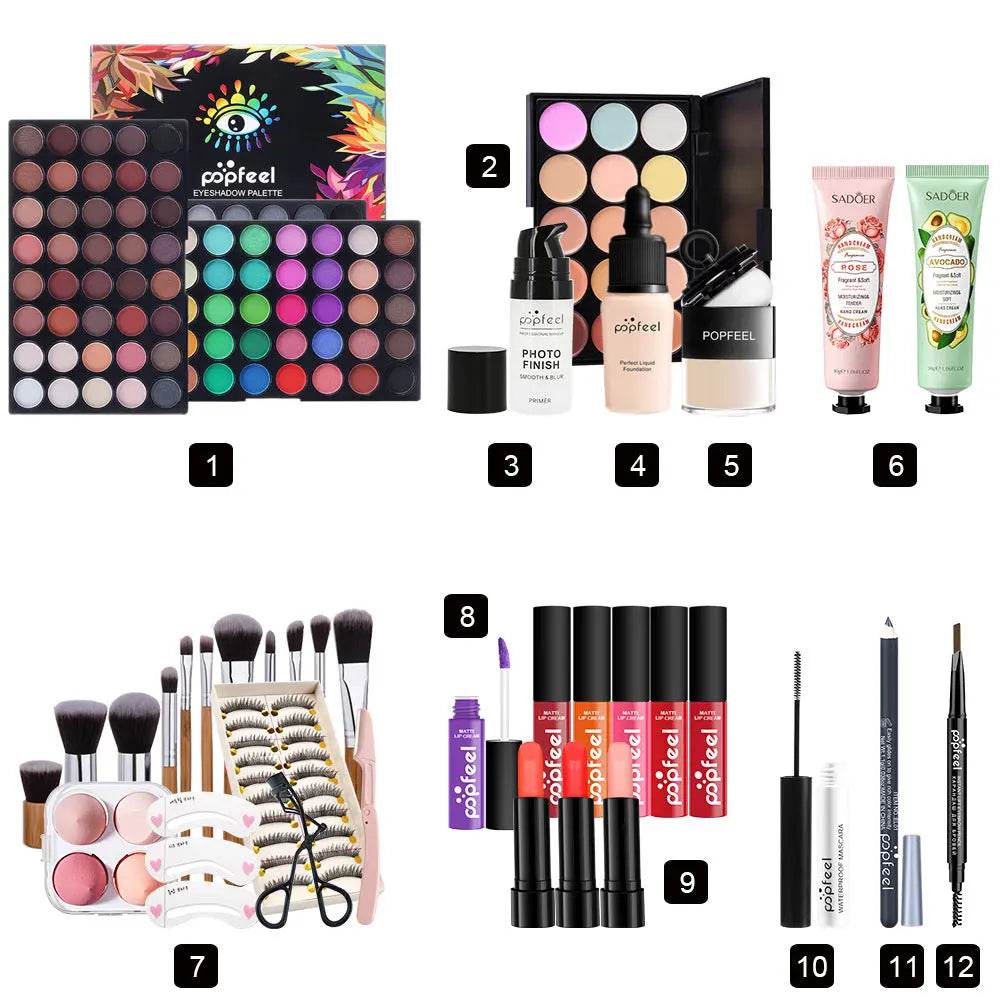POPFEEL – ensemble outils de maquillage, brosse bouffante, - Afrotix