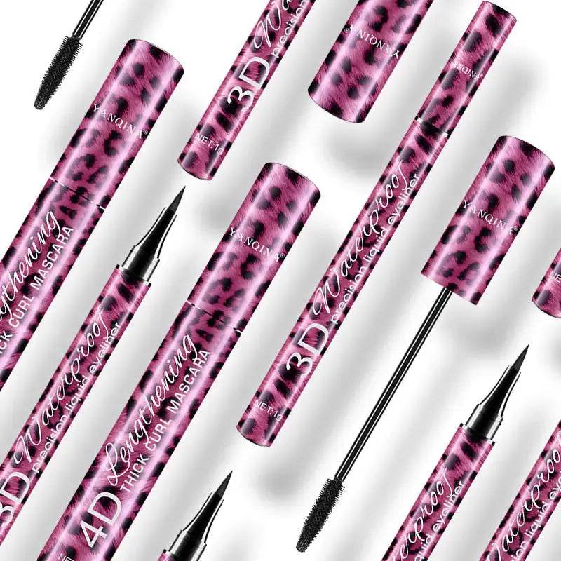 Red Leopard Eyeliner And Mascara Set - Afrotix