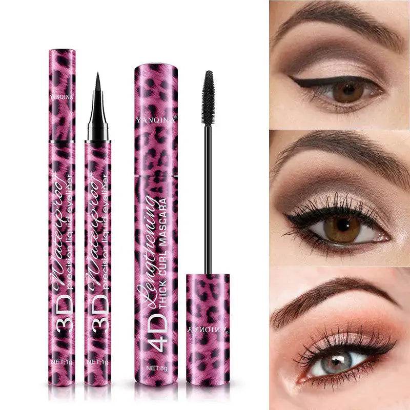 Red Leopard Eyeliner And Mascara Set - Afrotix