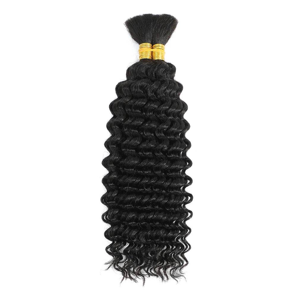 Cheveux humains tressés 100 g Cheveux humains ondulés profonds - Afrotix