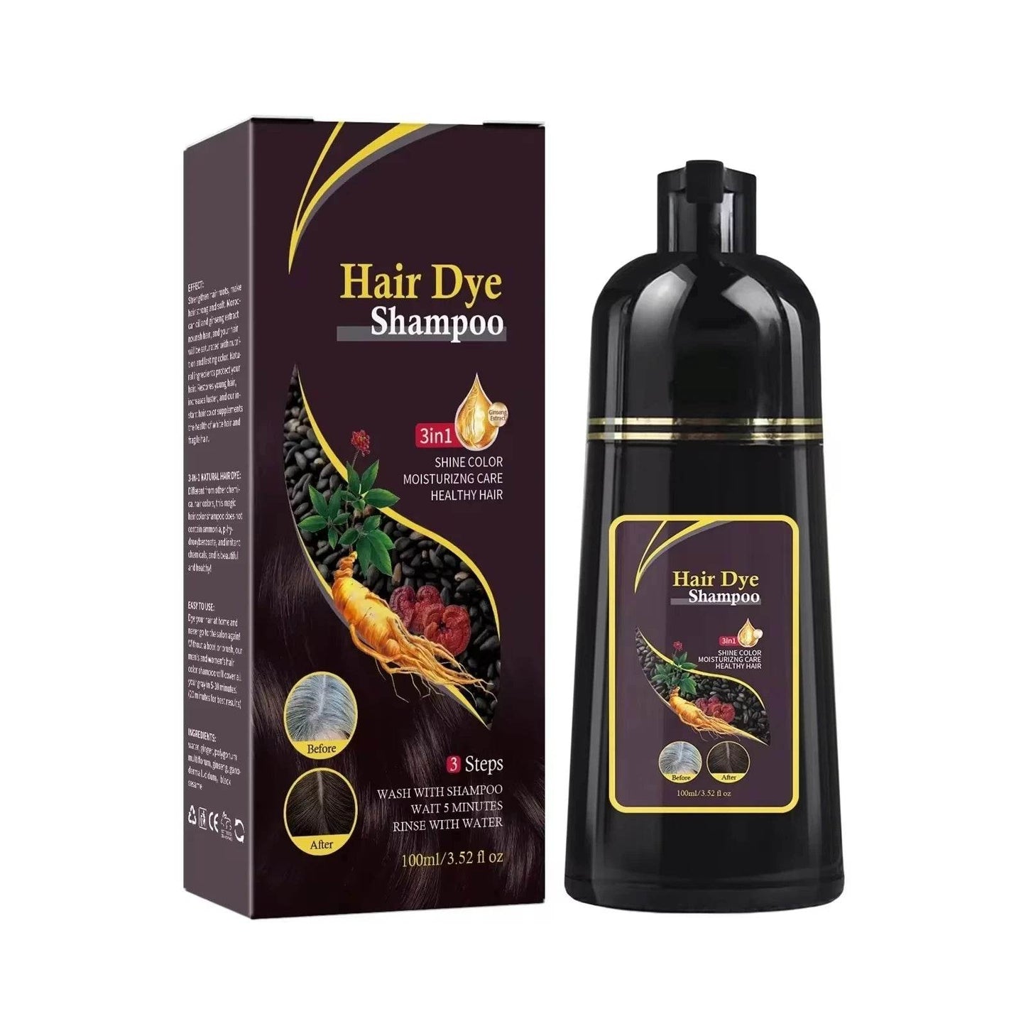 Nova 3-in-1 Hair Coloring Shampoo – Teinture Rapide et Soin Capillaire 200ml - Afrotix