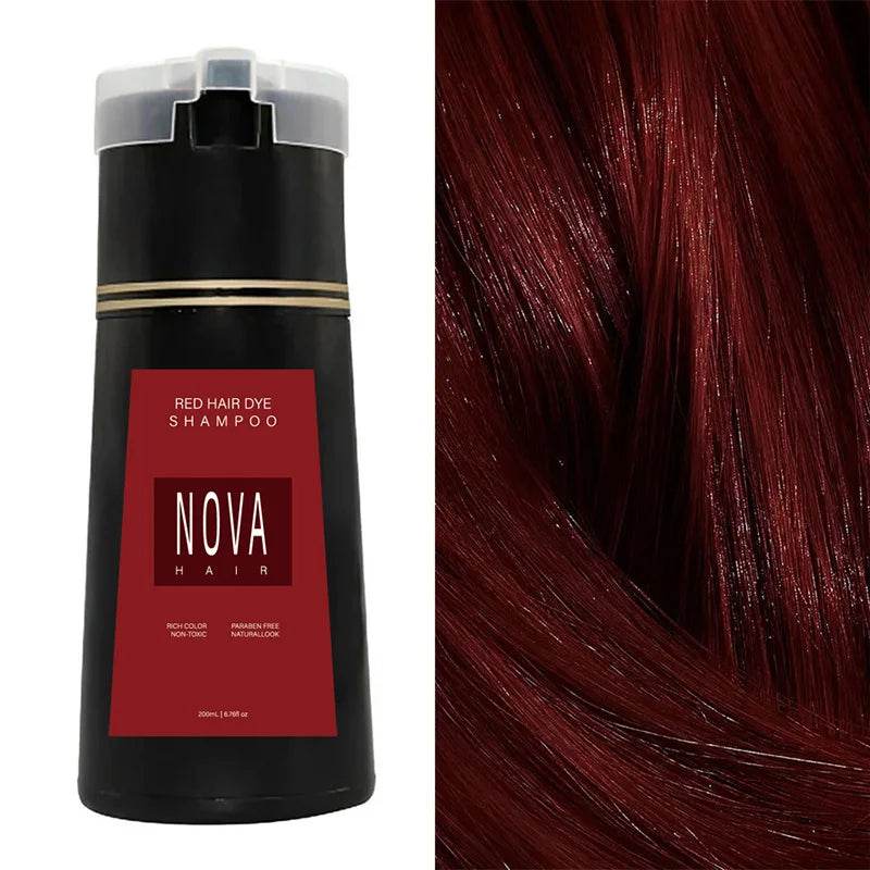 Nova 3-in-1 Hair Coloring Shampoo – Teinture Rapide et Soin Capillaire 200ml - Afrotix