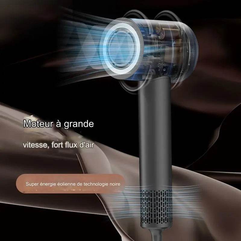 Sèche-cheveux électrique sans lame pour Salon de soins capillaires à séchage rapide, sans balais à grande vitesse, muet, haute puissance, température constante, chaud et froid - Afrotix