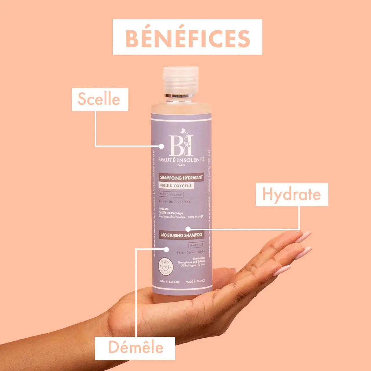 Shampoing hydratant au Karité Ricin et Jojoba 250ml - Afrotix