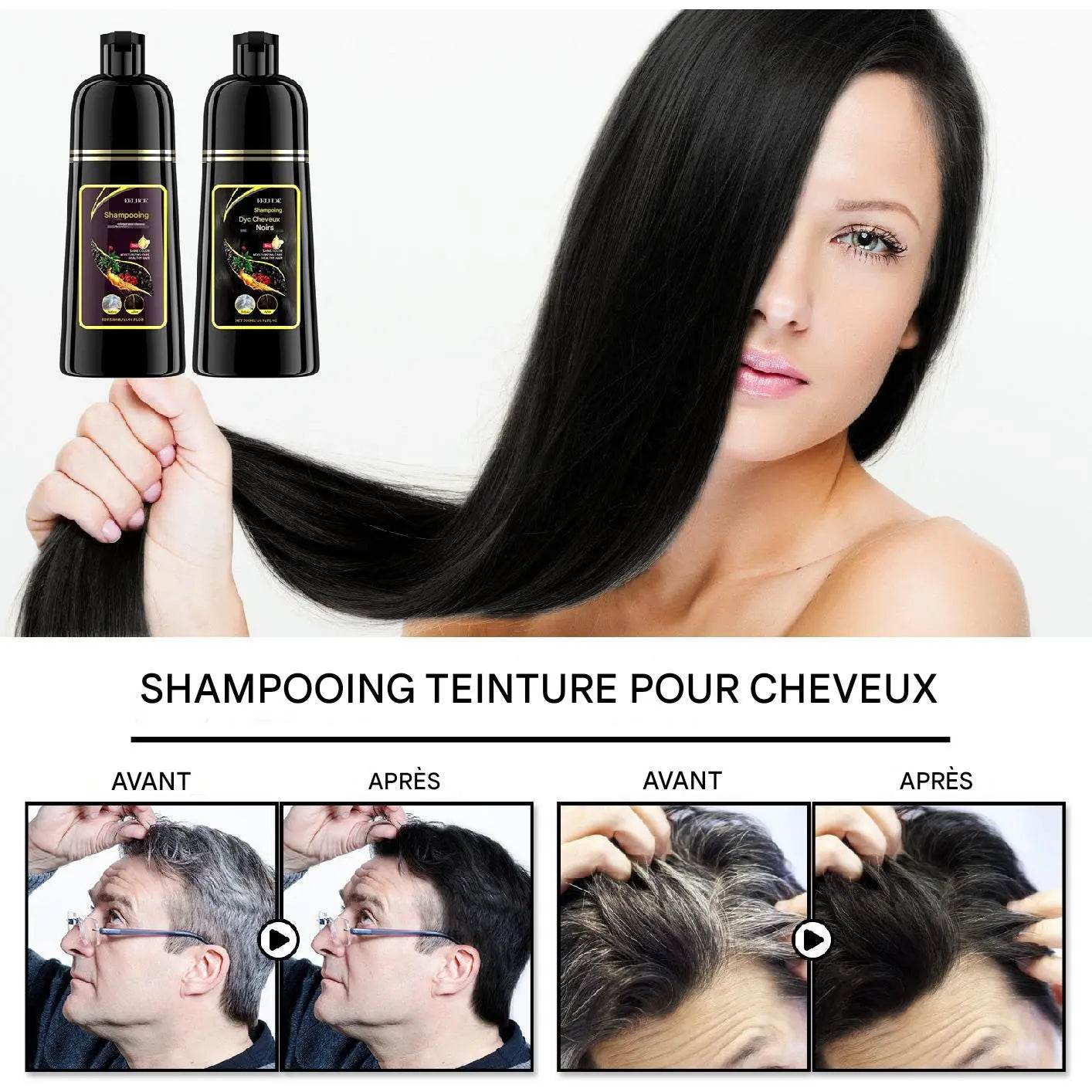 Shampooing Teintant aux Herbes Naturelles+ pousse des cheveux - Afrotix