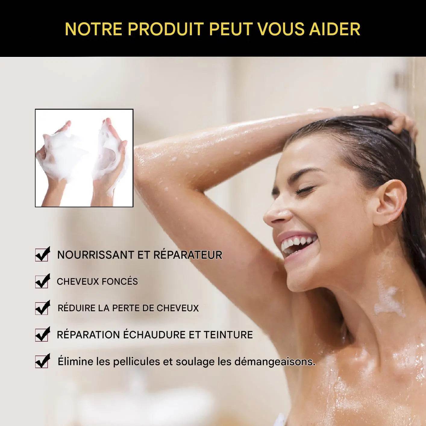 Shampooing Teintant aux Herbes Naturelles+ pousse des cheveux - Afrotix