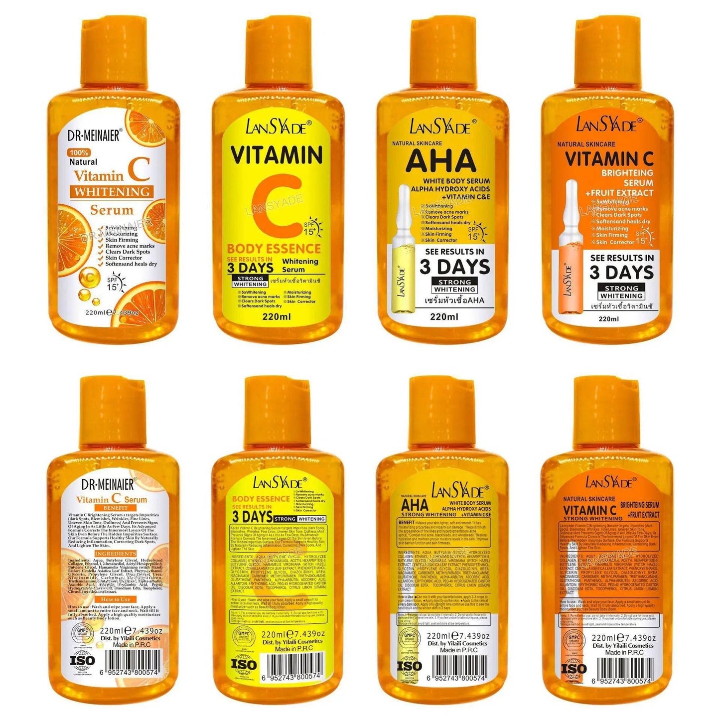 Solution Brightens And Brightens Skin Color, Brightens Anti-wrinkle, Lightens And Tightens Moisturizing Essence - Afrotix
