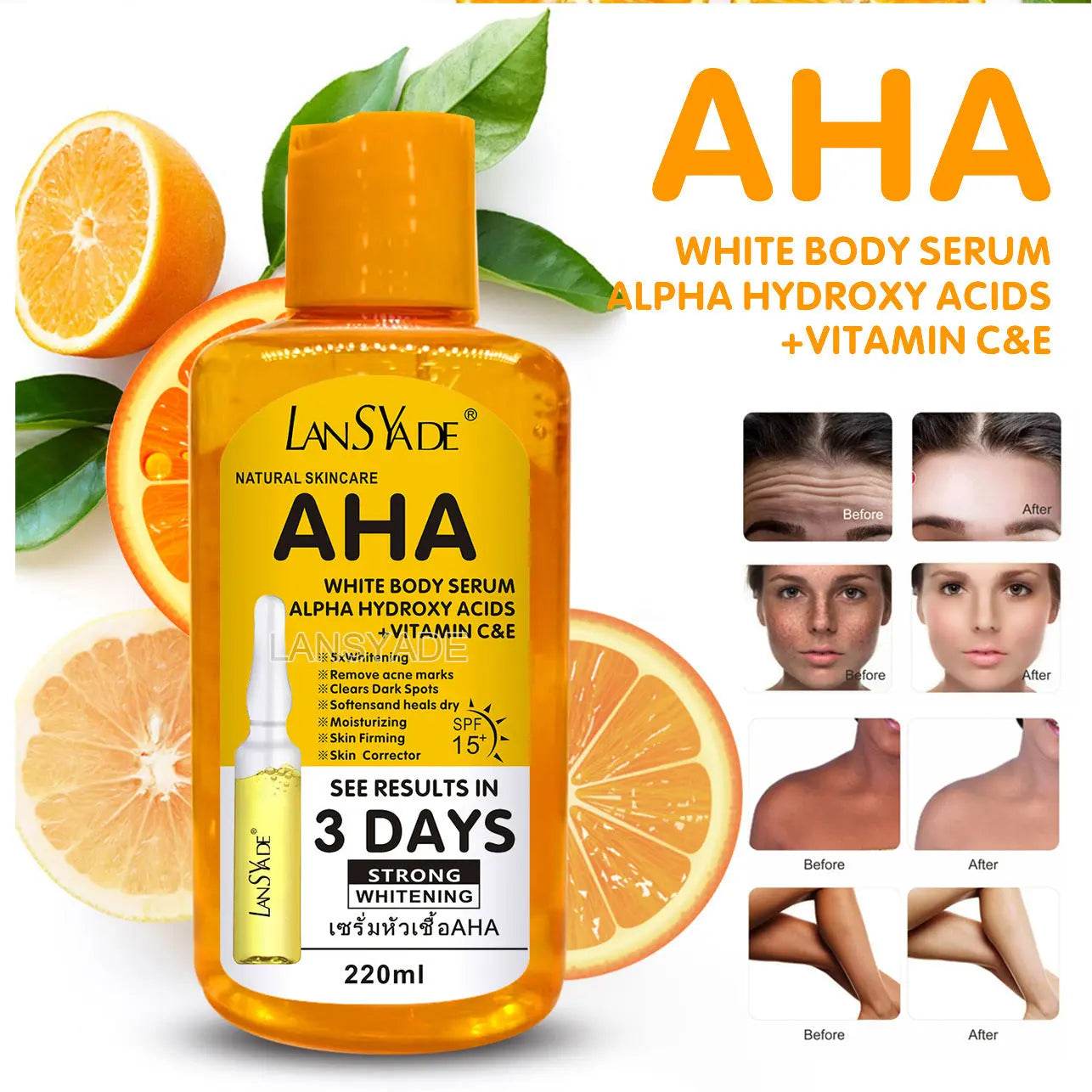 Solution Brightens And Brightens Skin Color, Brightens Anti-wrinkle, Lightens And Tightens Moisturizing Essence - Afrotix