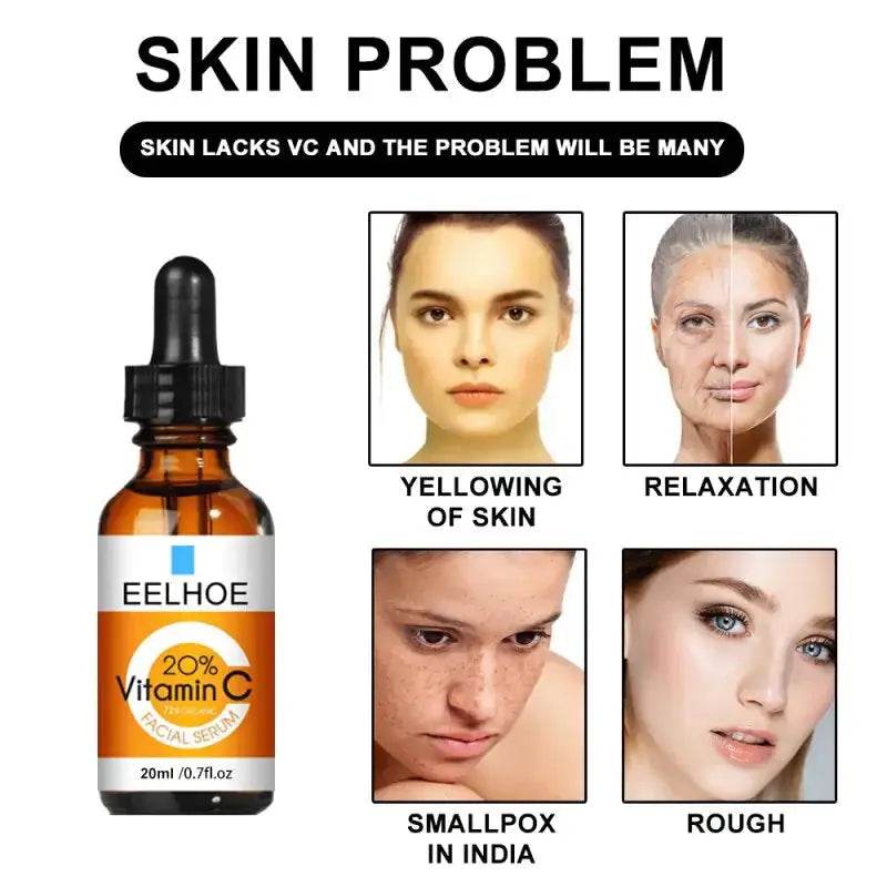 Strong Hyaluronic Acid Vitamin C Serum anti Wrinkle Face Care Facial Skin Care Cream Moisturiser Facial Essences Skin Care Tools - Afrotix