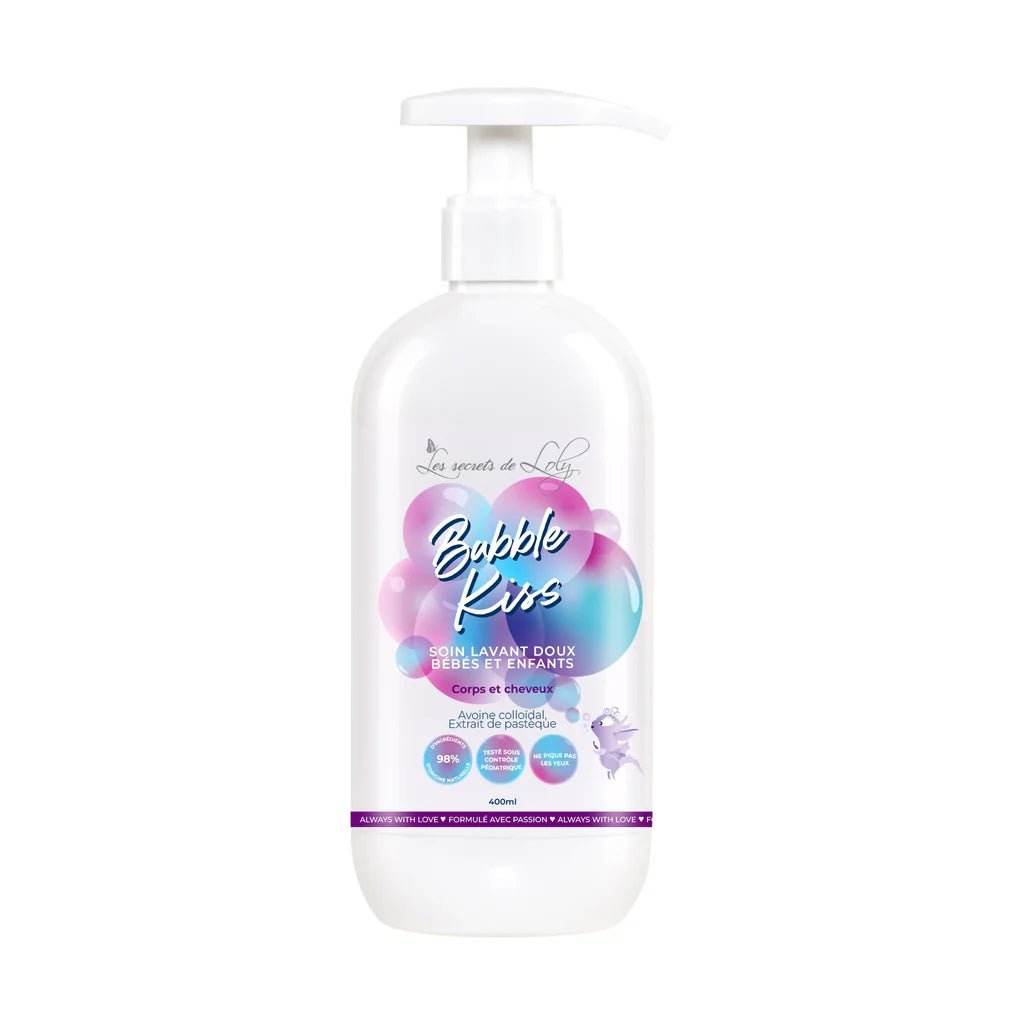 Bubble Kiss . Soin lavant doux bébés et enfants - Corps et cheveux 400ml - Afrotix