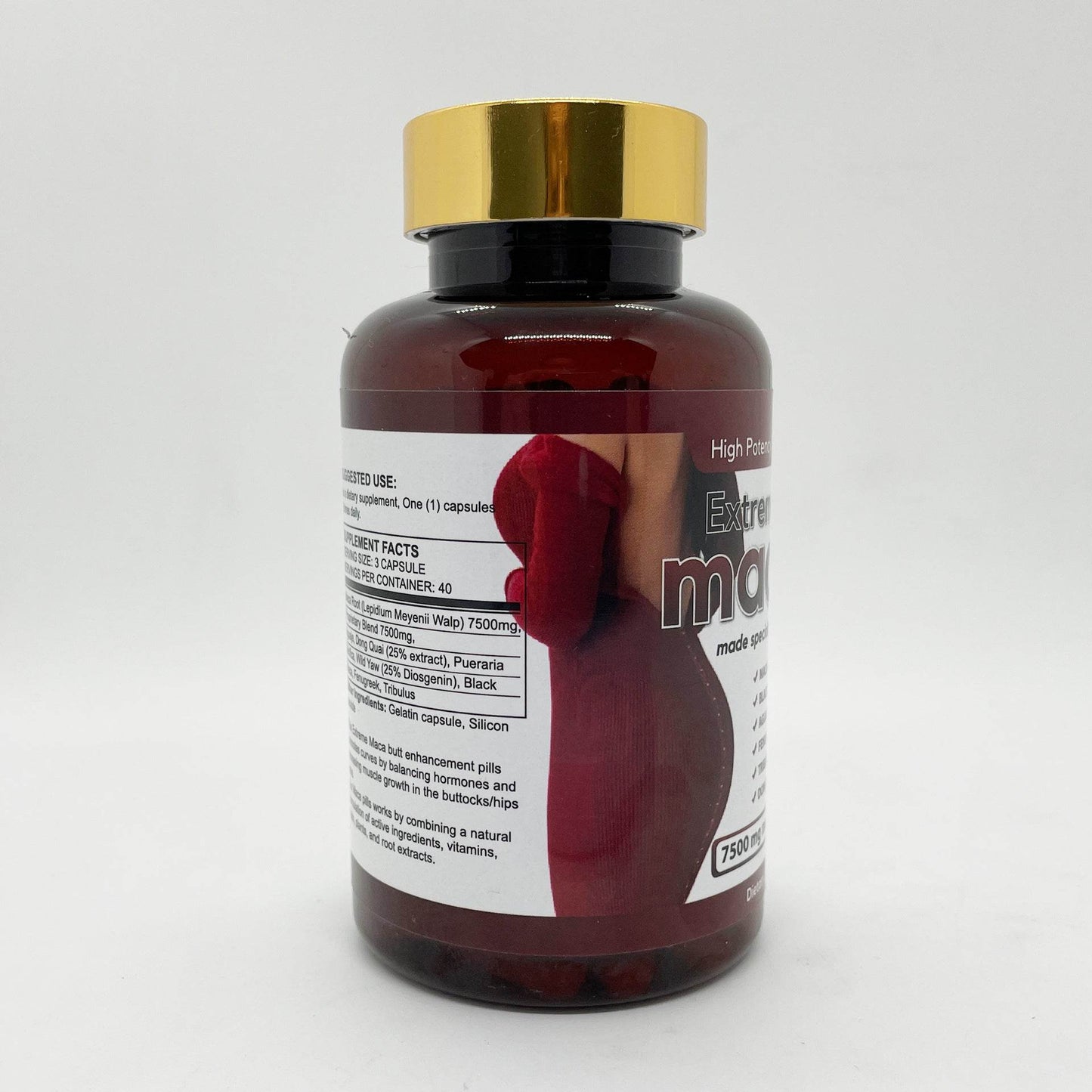 Capsules de Maca Ultimate - Amélioration des Fesses - Afrotix