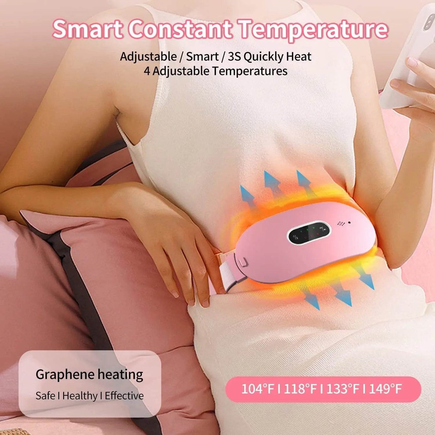Coussin chauffant menstruel pour femmes, ceinture de massage chauffante, - Afrotix