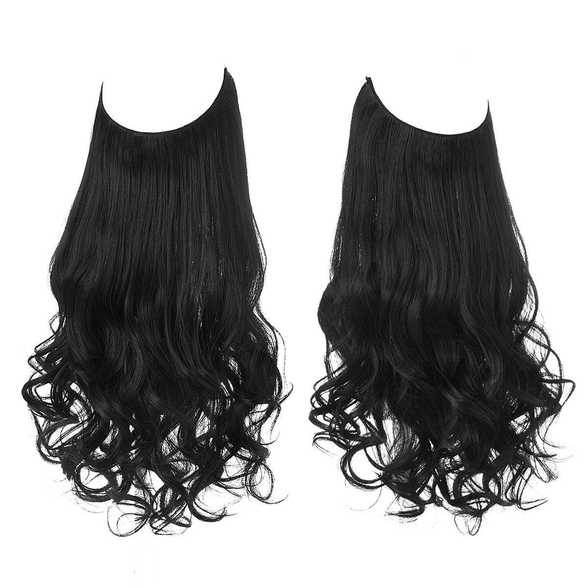 Hair extension wig invisible natural long curly hair - Afrotix