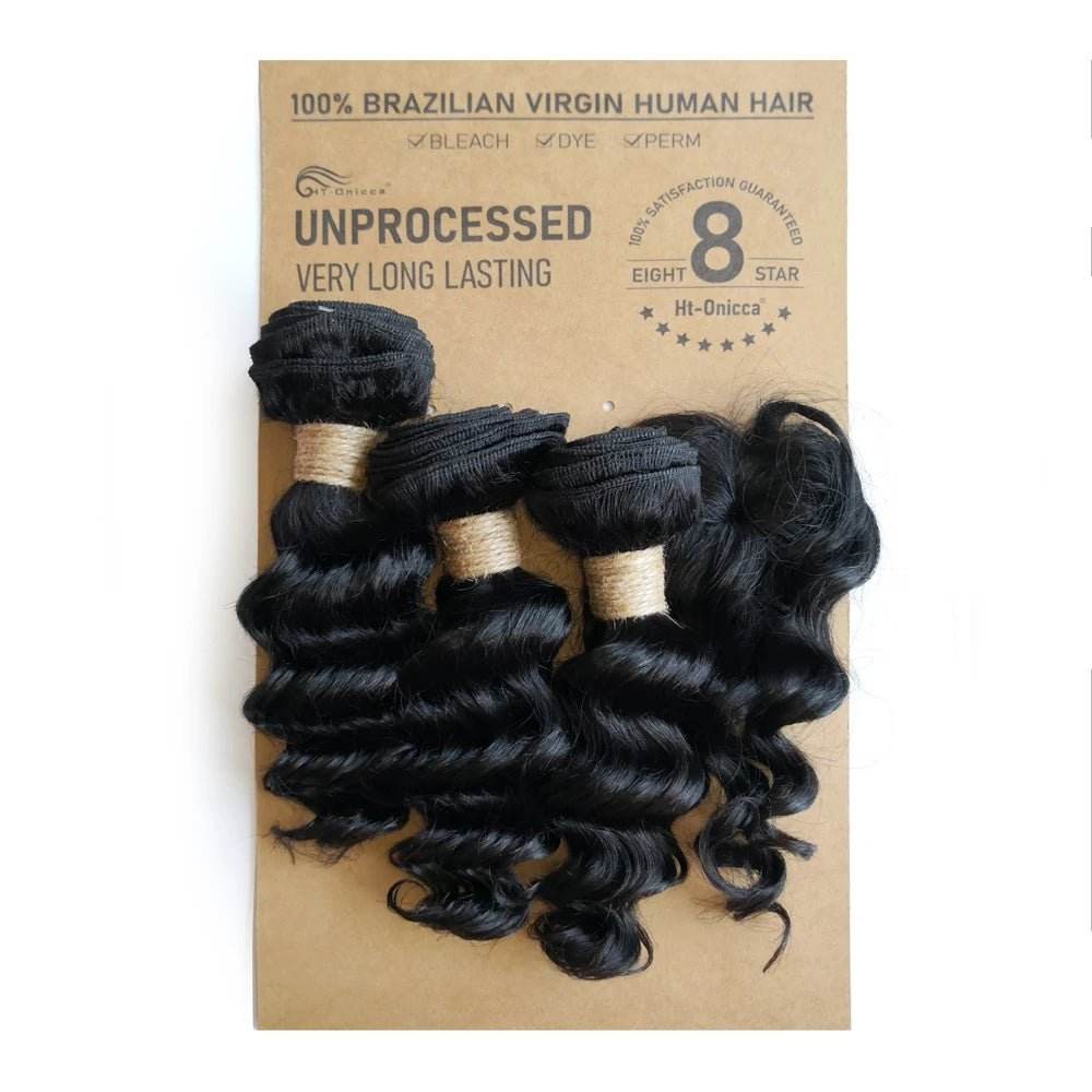 Extensions de cheveux crépus bouclés avec fermeture, cheveux indiens - Afrotix