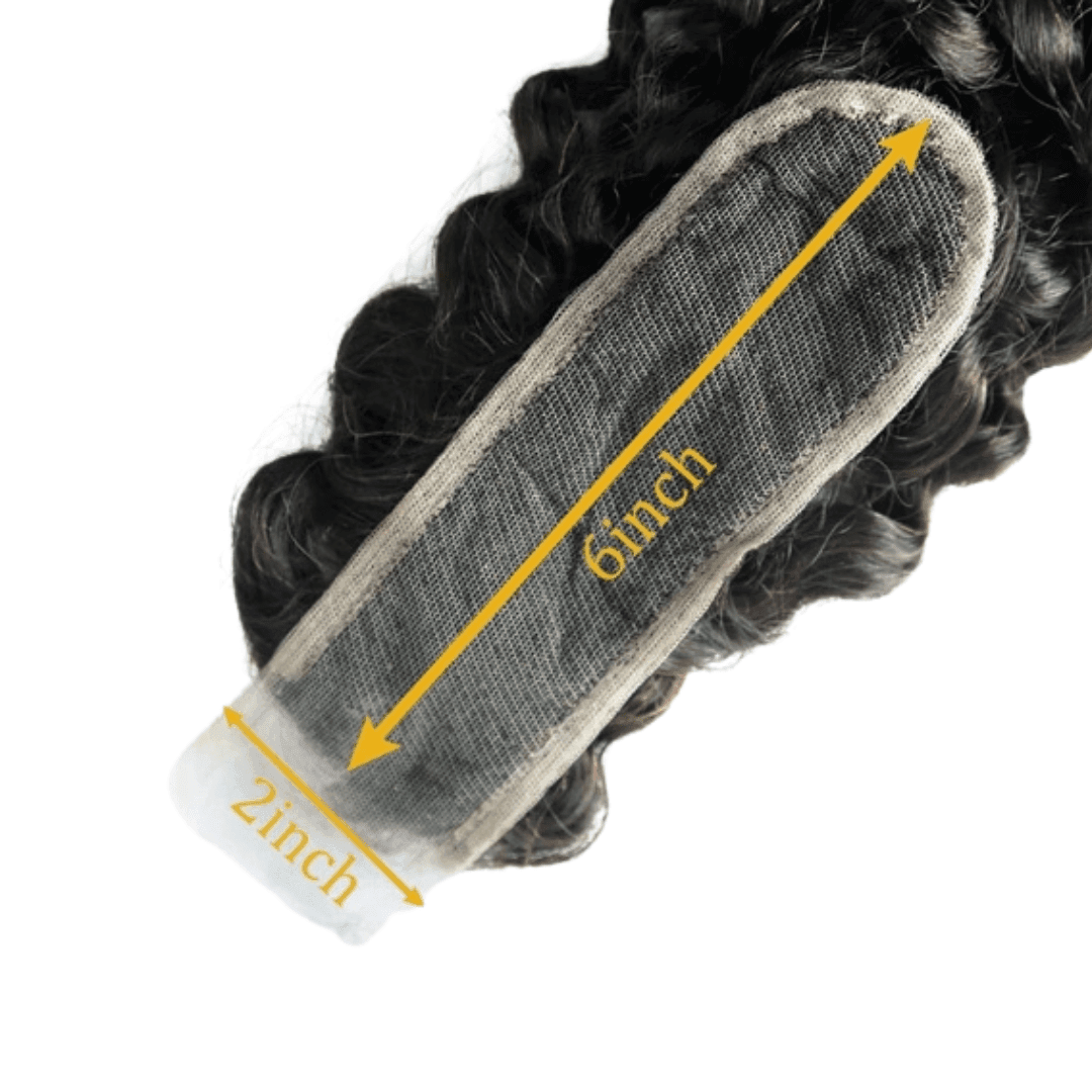 Fermeture en Dentelle Suisse 2x6 - Cheveux Humains Kinky Straight, Wavy, Deep Wave, Yaki - Afrotix