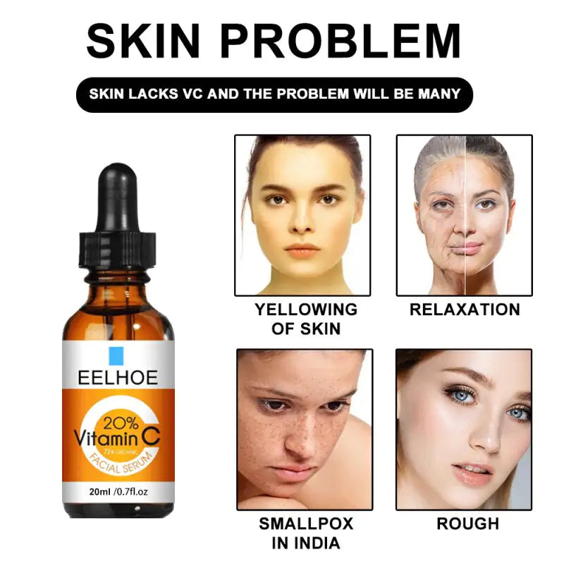 Strong Hyaluronic Acid Vitamin C Serum anti Wrinkle Face Care Facial Skin Care Cream Moisturiser Facial Essences Skin Care Tools - Afrotix