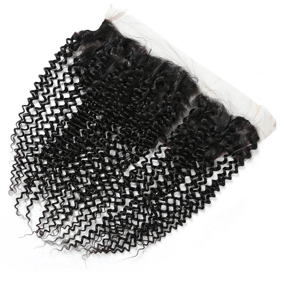 Kinky Curly Wave 13x4 Dentelle Frontal HD Transparent Suisse Brésilien 100% Remy - Afrotix