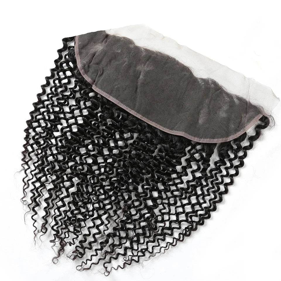 Kinky Curly Wave 13x4 Dentelle Frontal HD Transparent Suisse Brésilien 100% Remy - Afrotix
