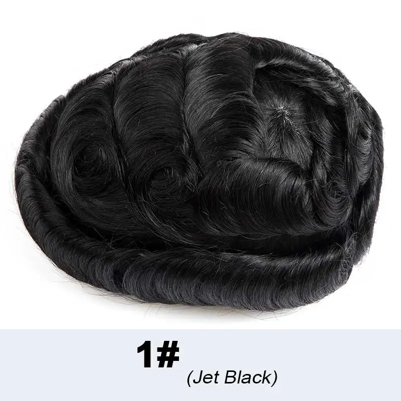 Microskin Prothèse de cheveux masculins Cheveux humains Toupees Prothèse de cheveux pour hommes - Afrotix