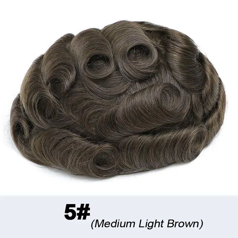 Microskin Prothèse de cheveux masculins Cheveux humains Toupees Prothèse de cheveux pour hommes - Afrotix