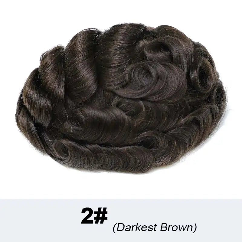 Microskin Prothèse de cheveux masculins Cheveux humains Toupees Prothèse de cheveux pour hommes - Afrotix