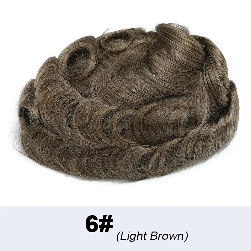 Microskin Prothèse de cheveux masculins Cheveux humains Toupees Prothèse de cheveux pour hommes - Afrotix