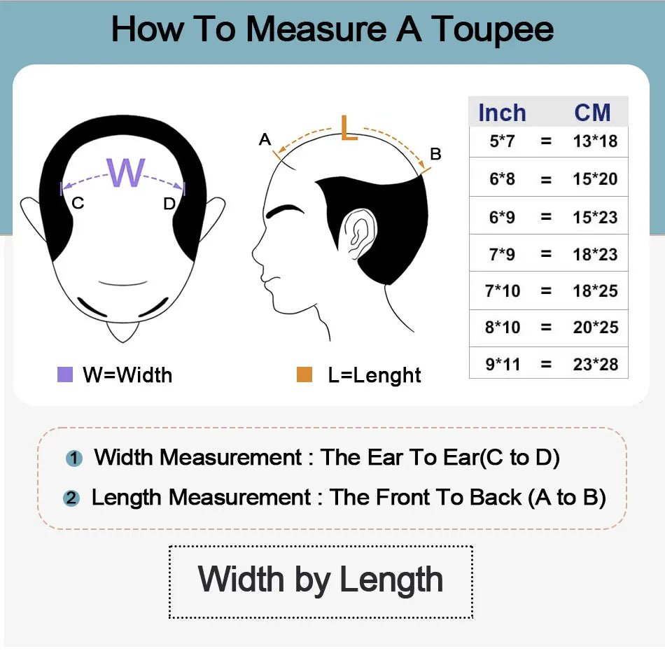 Microskin Prothèse de cheveux masculins Cheveux humains Toupees Prothèse de cheveux pour hommes - Afrotix