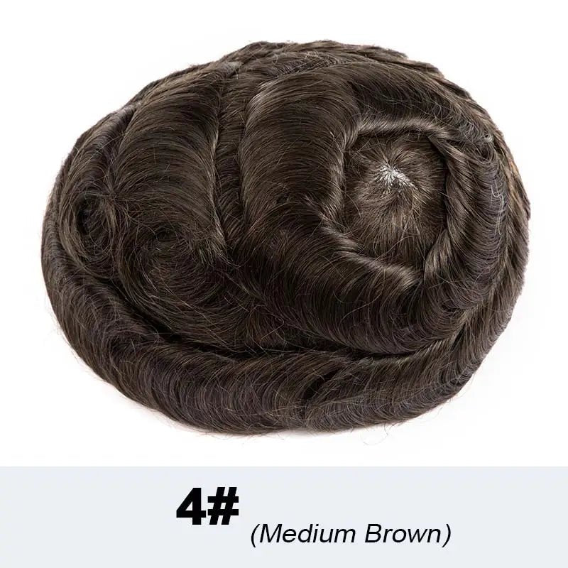 Microskin Prothèse de cheveux masculins Cheveux humains Toupees Prothèse de cheveux pour hommes - Afrotix