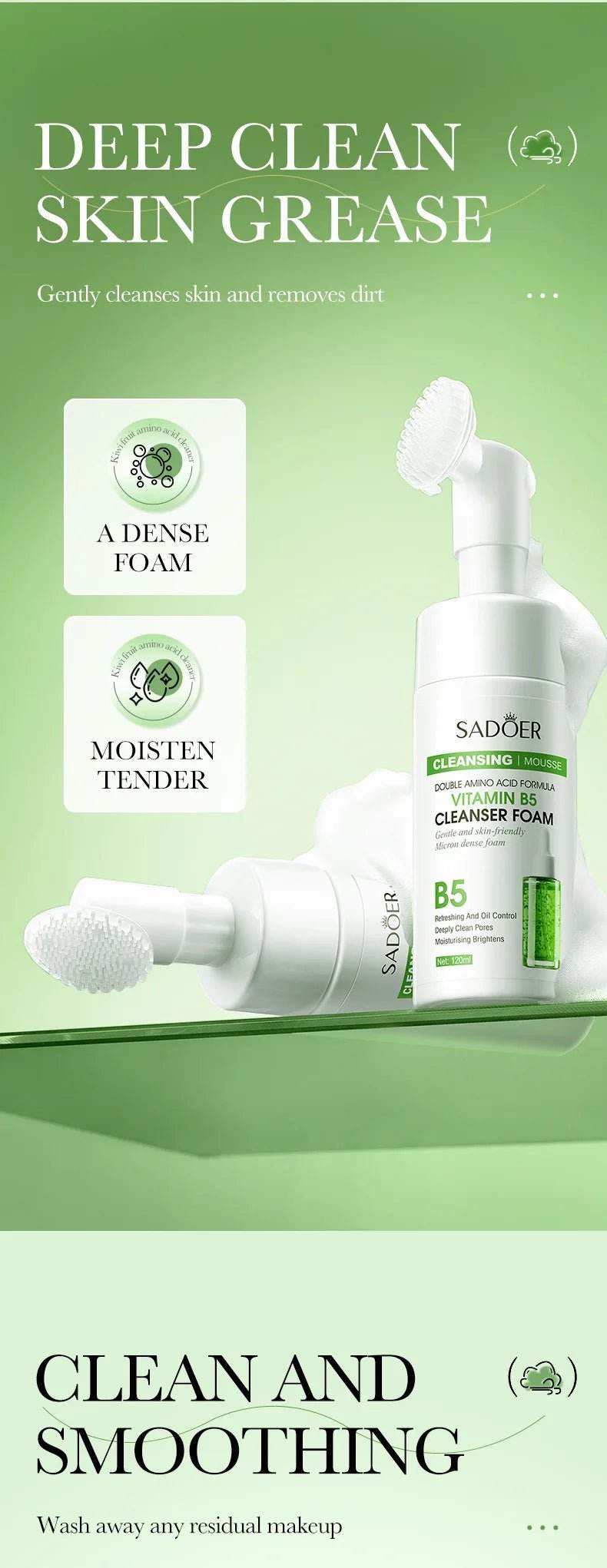 Nettoyant visage moussant à la vitamine C et au Q10, - Afrotix