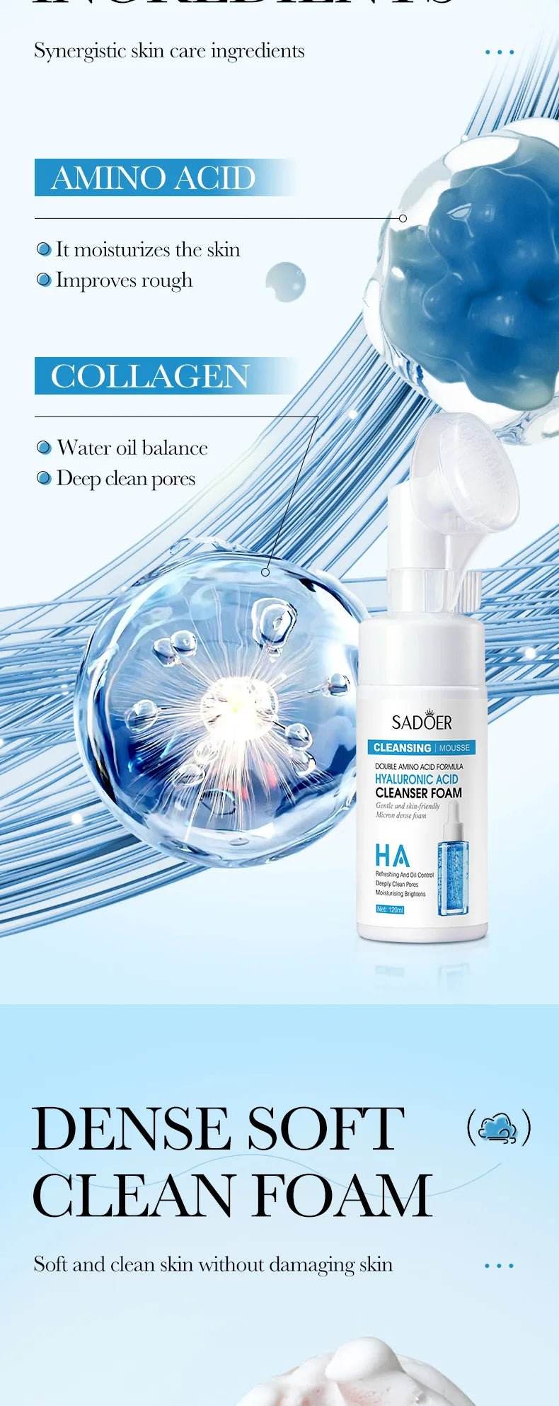 Nettoyant visage moussant à la vitamine C et au Q10, - Afrotix