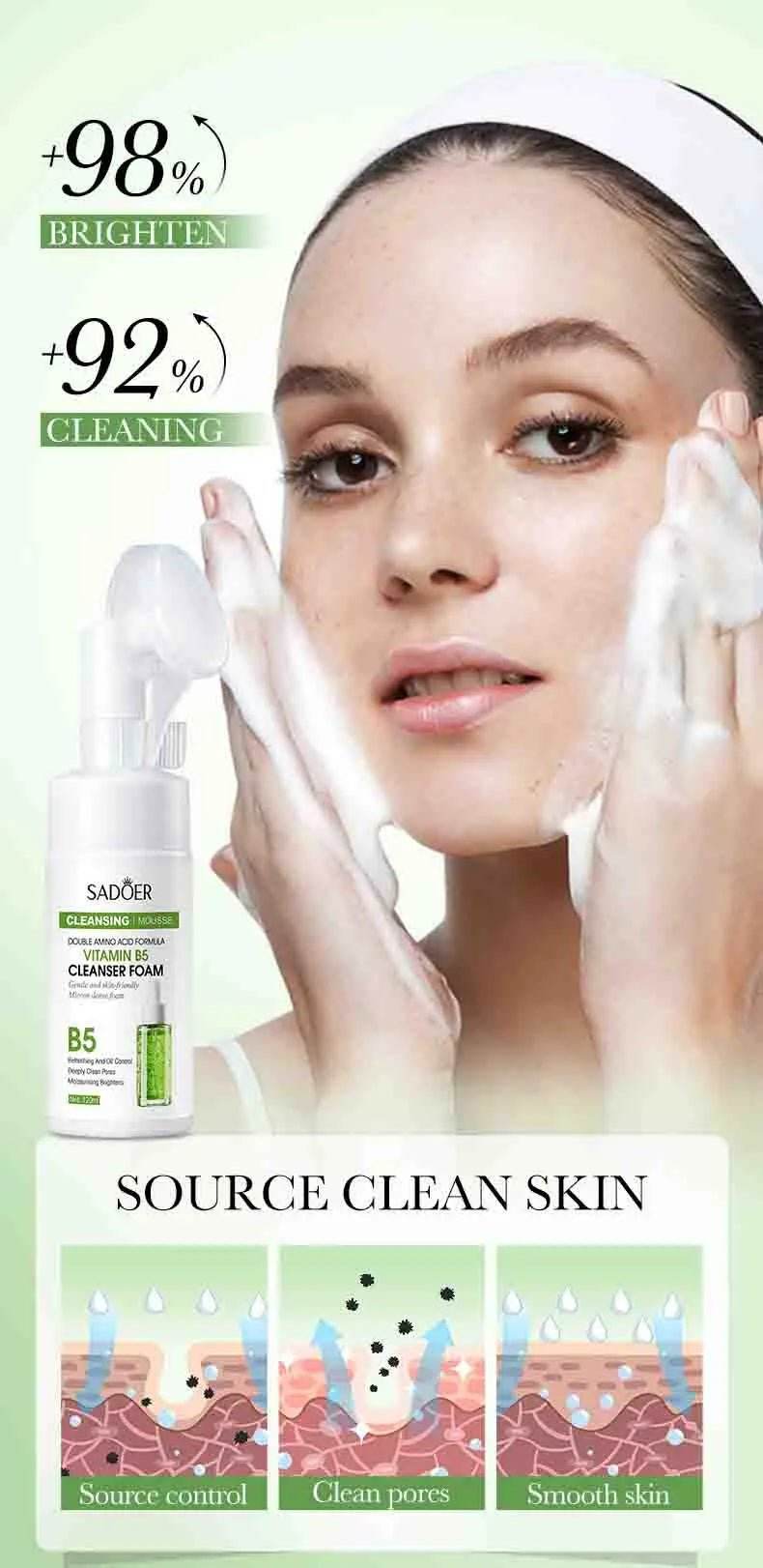 Nettoyant visage moussant à la vitamine C et au Q10, - Afrotix