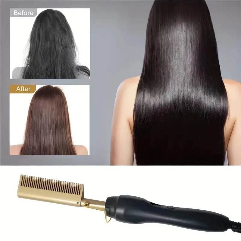 Peigne à cheveux chauffant électrique, - Afrotix