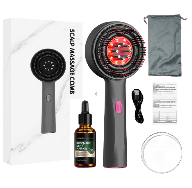 Peigne de Massage Électrique pour le Cuir Chevelu – Soin Capillaire Avancé✨ - Afrotix