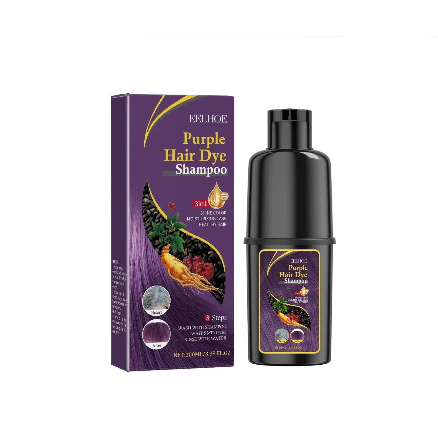 Shampooing Teinture Capillaire 3-en-1 – Coloration & Soin - Afrotix