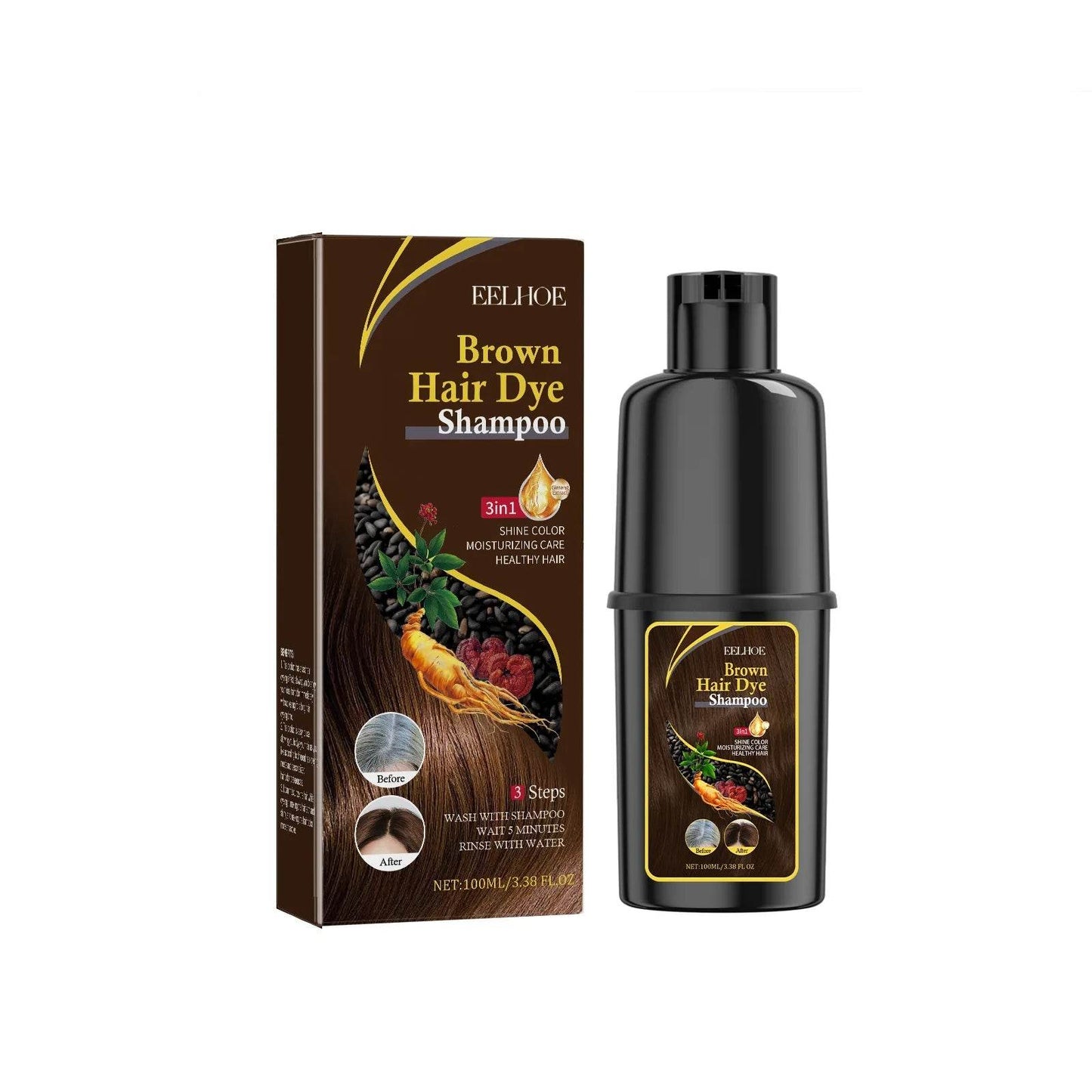 Shampooing Teinture Capillaire 3-en-1 – Coloration & Soin - Afrotix