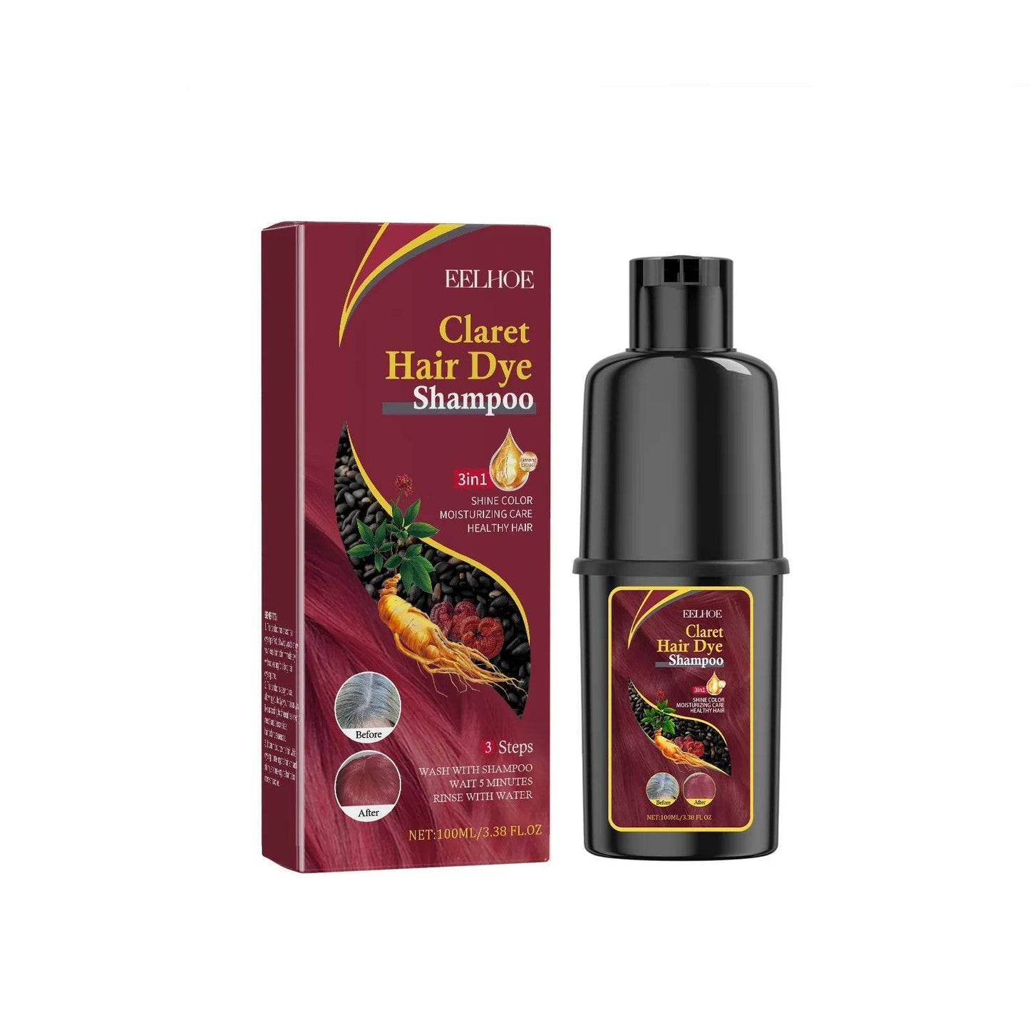 Shampooing Teinture Capillaire 3-en-1 – Coloration & Soin - Afrotix