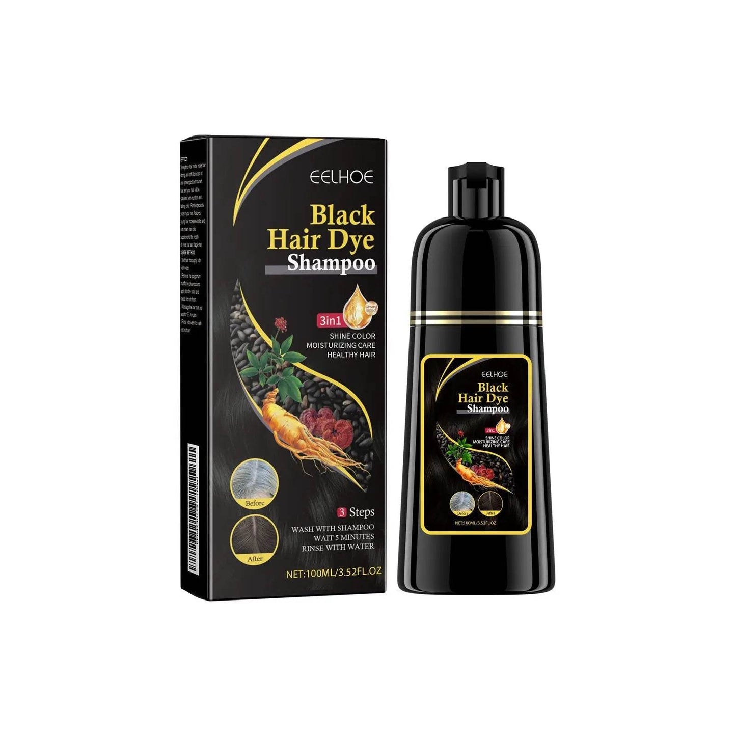 Shampooing Teinture Capillaire 3-en-1 – Coloration & Soin - Afrotix