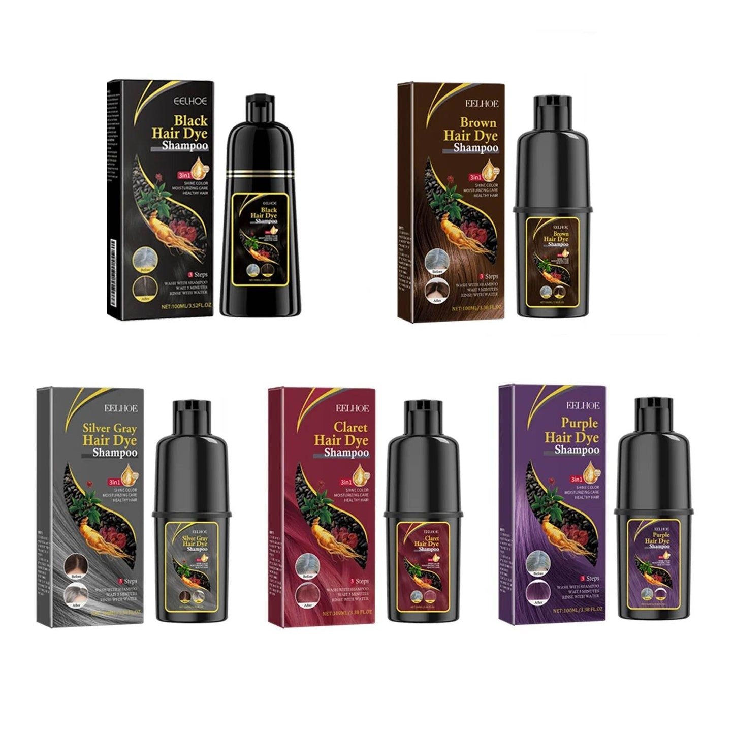 Shampooing Teinture Capillaire 3-en-1 – Coloration & Soin - Afrotix