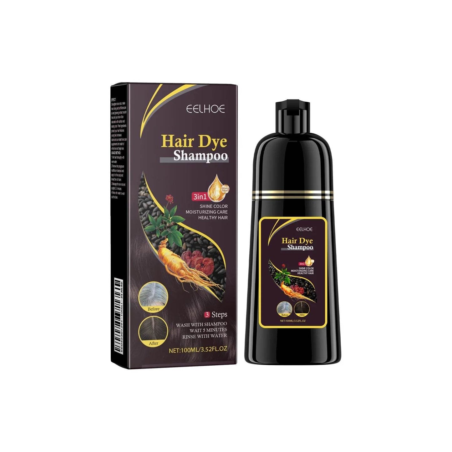 Shampooing Teinture Capillaire 3-en-1 – Coloration & Soin - Afrotix